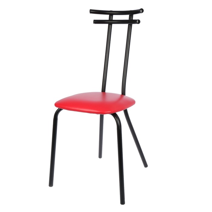 Стул  "Эйфель", цвет обивки томат эко 10, каркас черный матовый