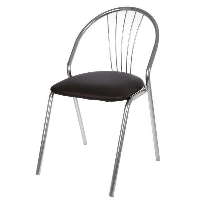 Стул "Студент", цвет обивки кофе 3029, каркас хром