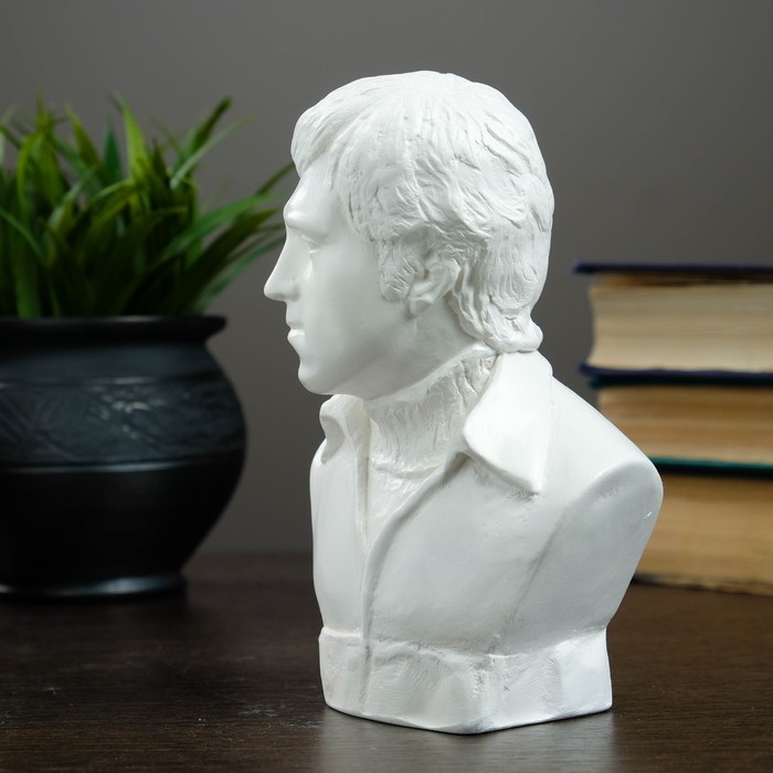 Бюст Высоцкий / белый, 15,5см