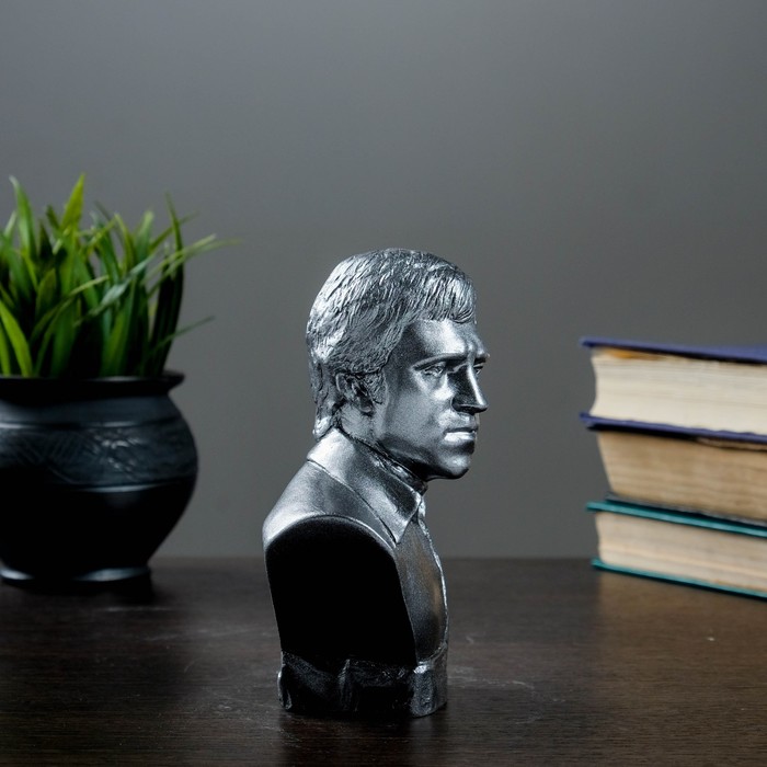 Бюст Высоцкий / металлик, 15,5см