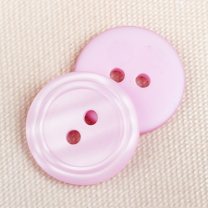 Пуговица костюмная, 2 прокола, 23мм, цвет светло-розовый