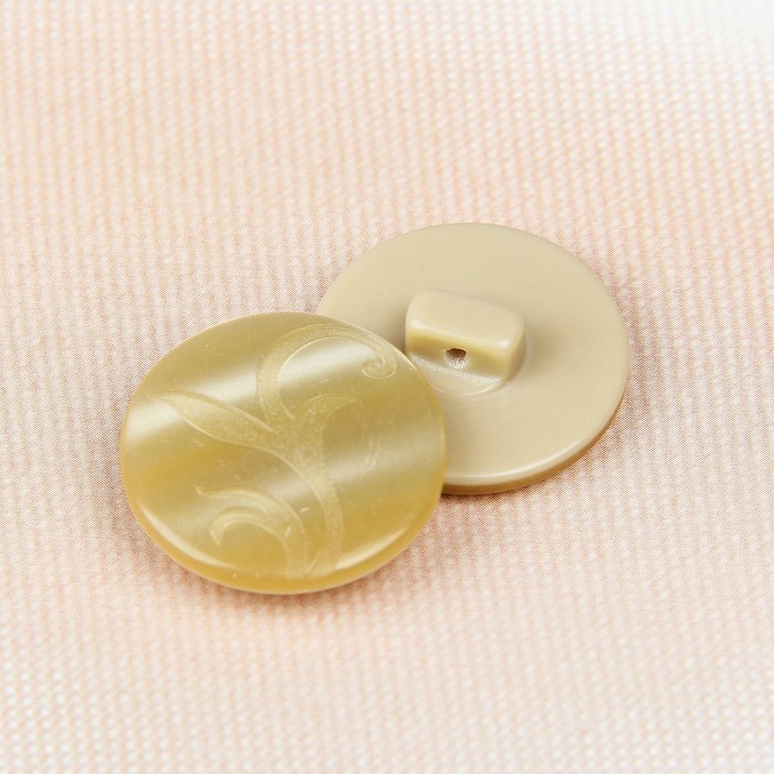 Пуговица декоративная, на ножке, 23мм, цвет бежевый