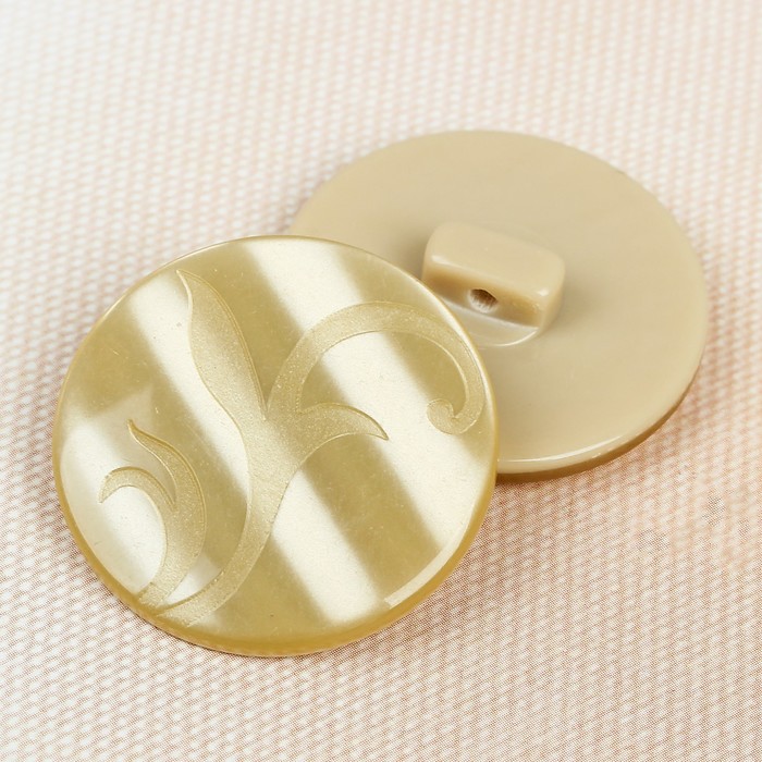 Пуговица декоративная, на ножке, 28мм, цвет бежевый