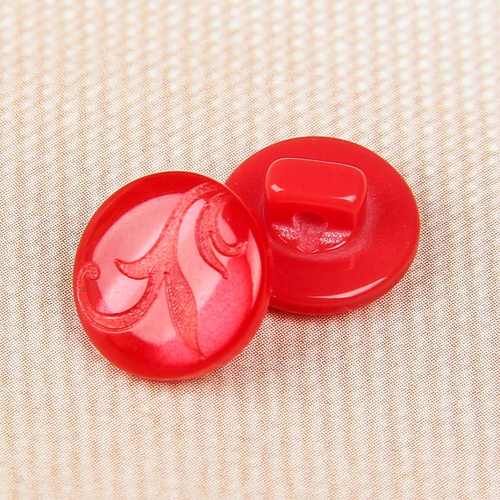 Пуговица декоративная, на ножке, 11мм, цвет красный