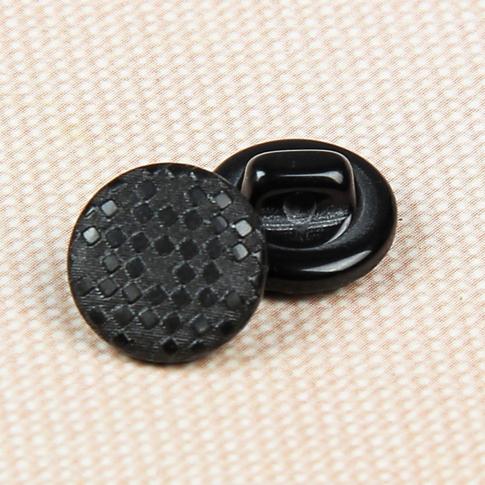 Пуговица декоративная, на ножке, 11мм, цвет чёрный