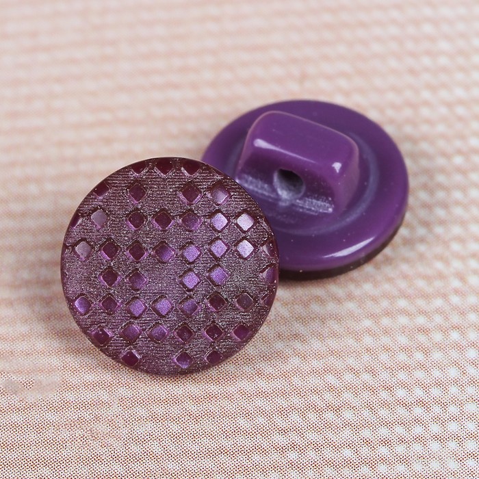 Пуговица декоративная, на ножке, 11мм, цвет фиолетовый