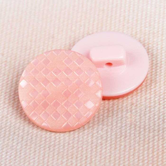 Пуговица декоративная, на ножке, 20мм, цвет розовый