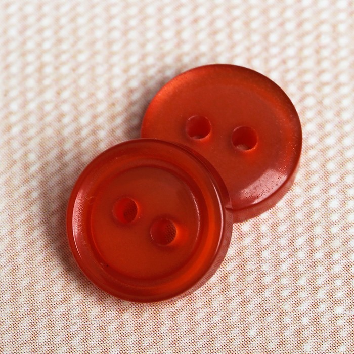 Пуговица блузочная/рубашечная, 2 прокола, 10мм, цвет оранжевый