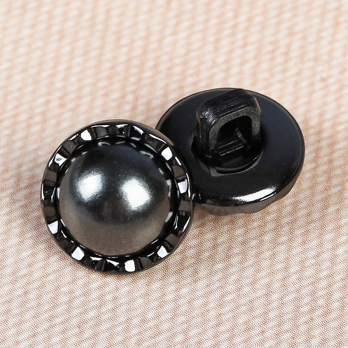 Пуговица декоративная, на ножке, 11мм, цвет серо-оловянный