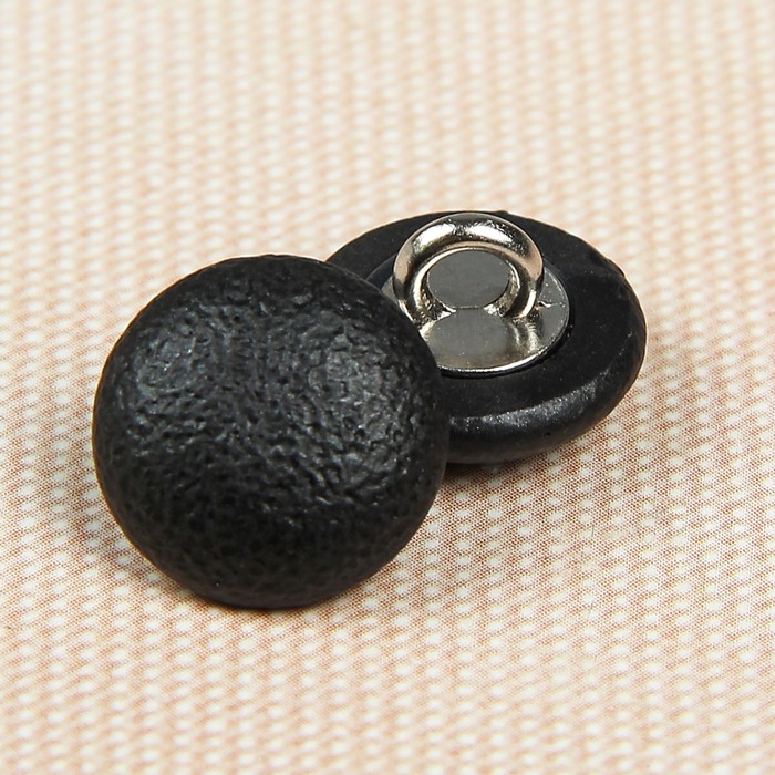 Пуговица декоративная, на ножке, 12,5мм, цвет чёрный