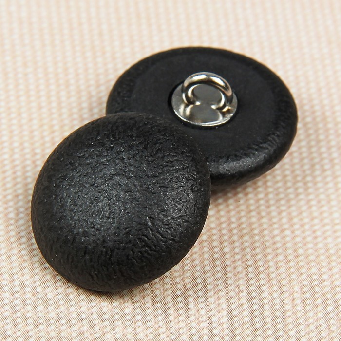Пуговица декоративная, на ножке, 20мм, цвет чёрный