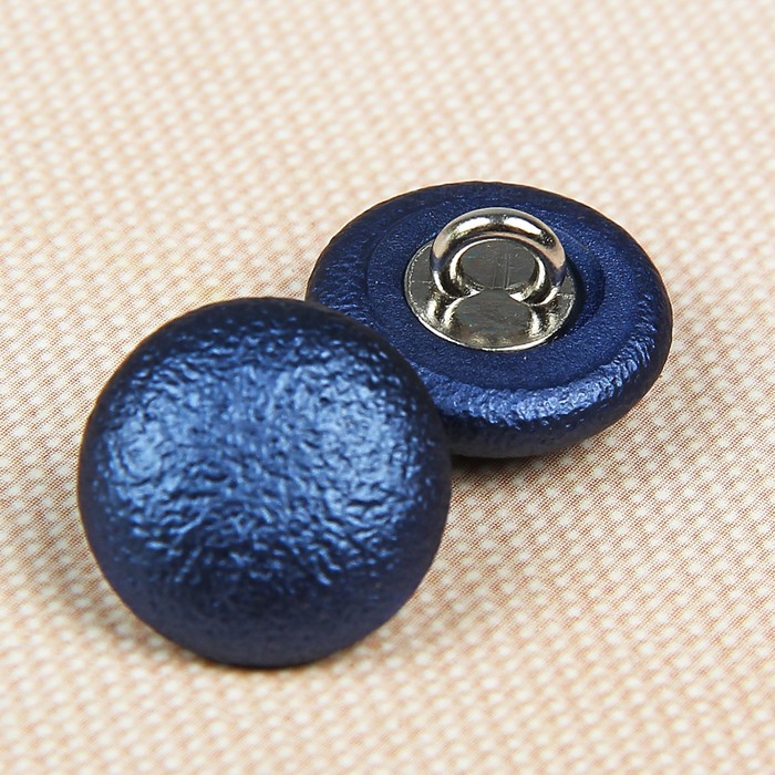 Пуговица декоративная, на ножке, 15мм, цвет голубой