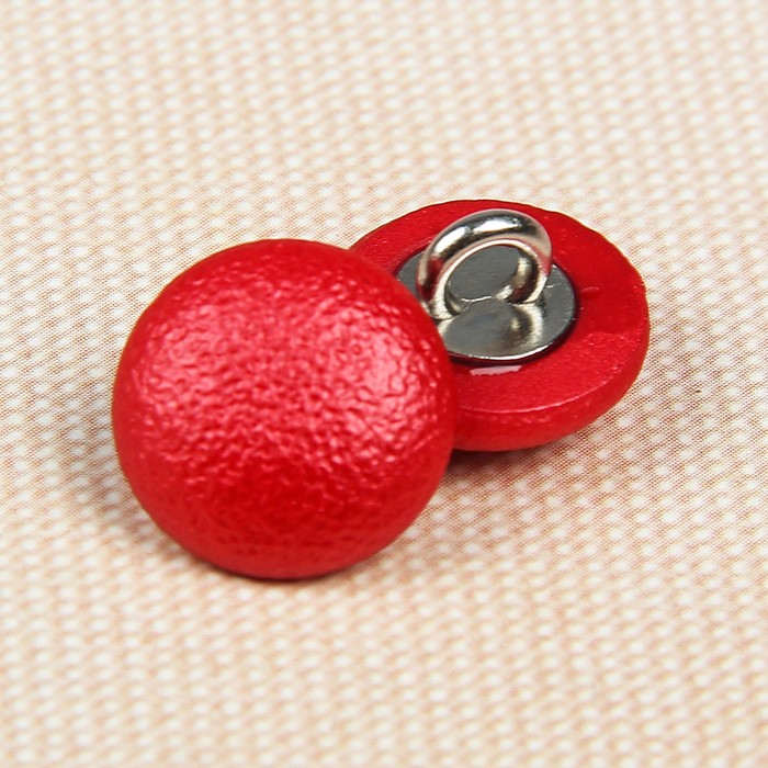 Пуговица декоративная, на ножке, 12,5мм, цвет красный