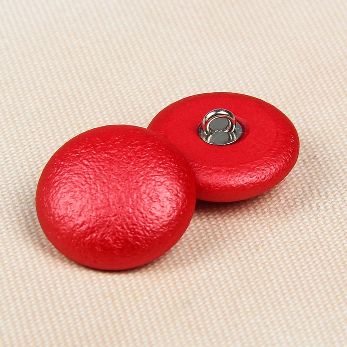 Пуговица декоративная, на ножке, 25мм, цвет красный