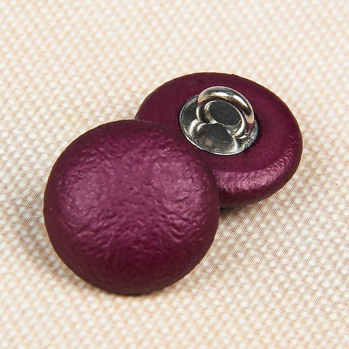 Пуговица декоративная, на ножке, 15мм, цвет винный