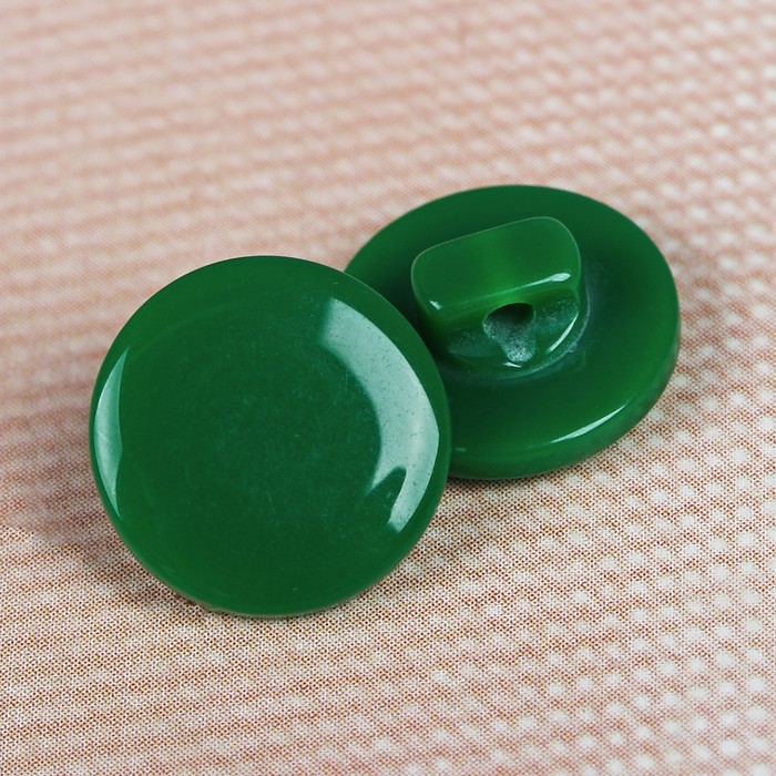 Пуговица костюмная, на ножке, 11мм, цвет зелёный