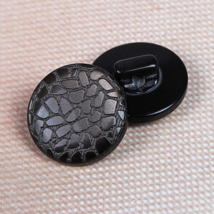 Пуговица для верхней одежды, на ножке, 15мм, цвет коричневый