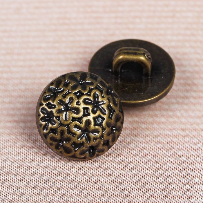 Пуговица декоративная, на ножке, 11мм, цвет бронзовый