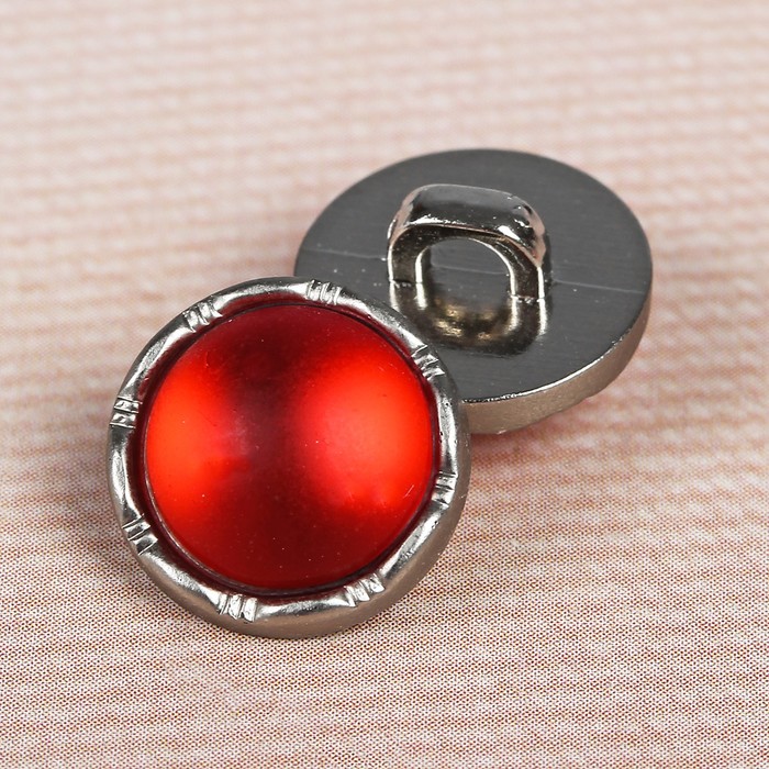 Пуговица декоративная, на ножке, 11мм, цвет красный