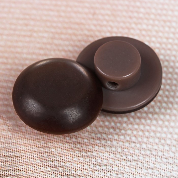 Пуговица костюмная, на ножке, 14мм, цвет коричневый
