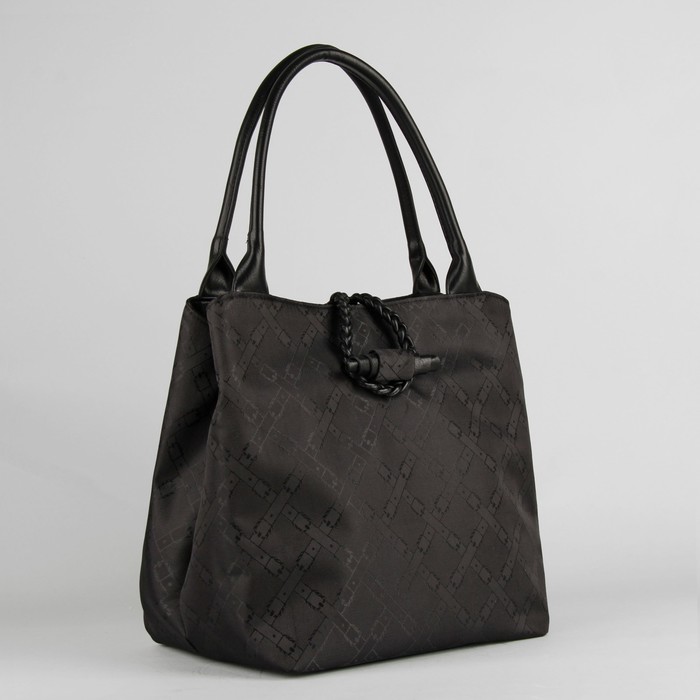 Сумка женская, отдел на молнии наружный карман, длинный ремень, цвет чёрный/ромбы