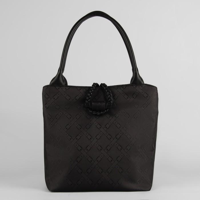 Сумка женская, отдел на молнии наружный карман, длинный ремень, цвет чёрный/ромбы