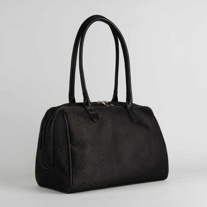 Сумка женская, отдел на молнии, наружный карман, регулируемый ремень, цвет чёрный/ромб