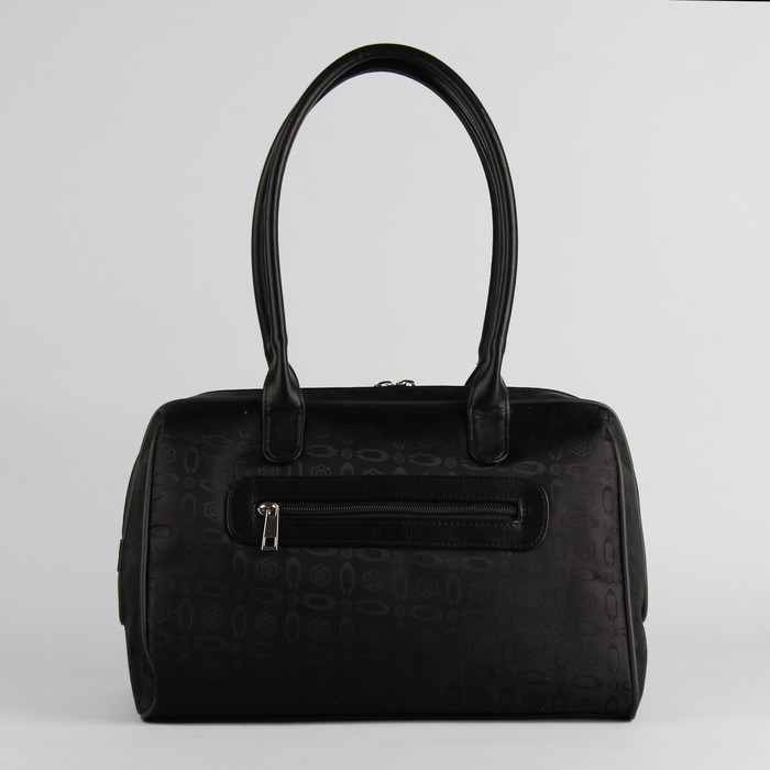 Сумка женская, отдел на молнии, наружный карман, регулируемый ремень, цвет чёрный/лепестки