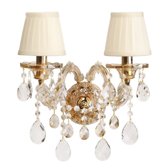 Бра "Даниэль" 2x60W E14 золото 32x28x41см