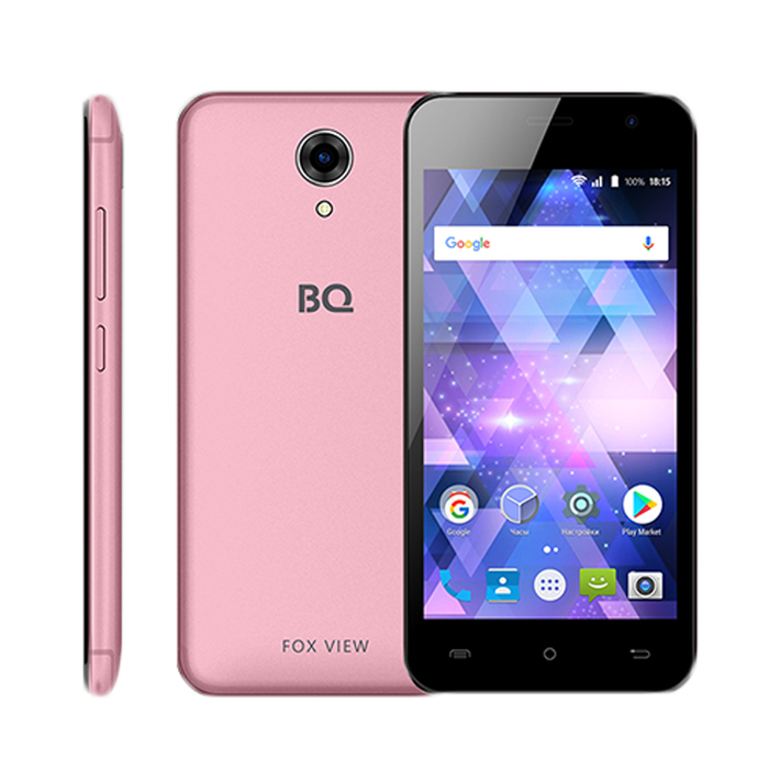 Смартфон BQ S-4585 Fox View Rose Gold 4,5"IPS,8Gb,1Gb RAM,1500mAh,цвет розовое золото   33979