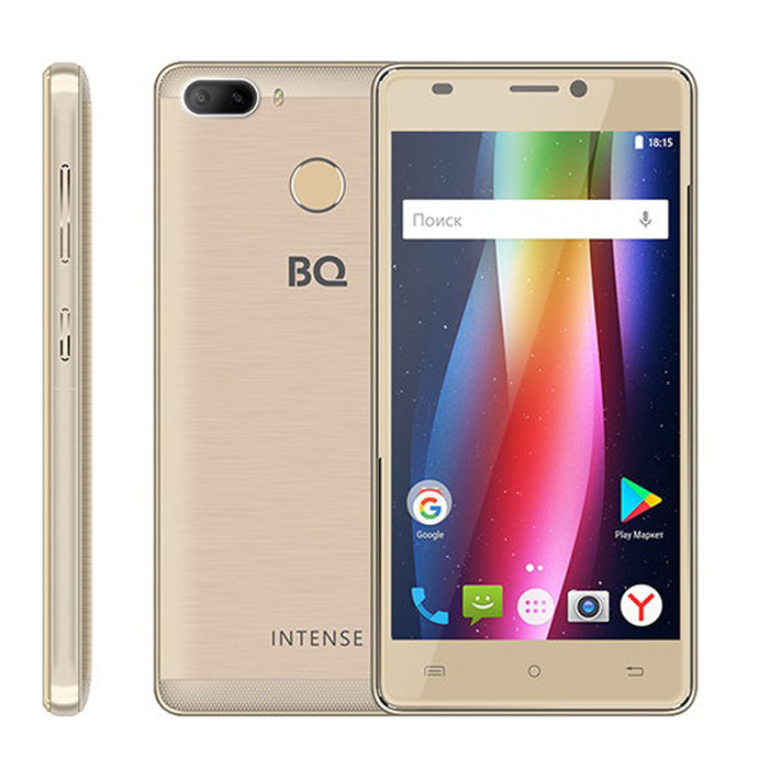 Смартфон BQ S-5005L Intense Gold Brushed LTE 5,0"16Gb,2Gb RAM,Fingerpr,цвет золотой
