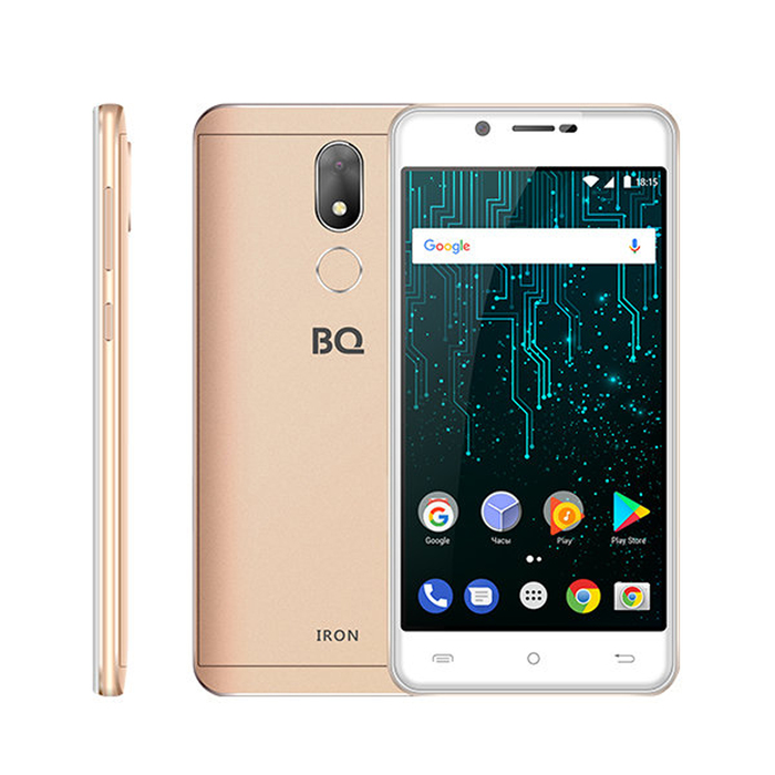 Смартфон BQ S-5007L Iron LTE Champagne 5,0" IPS,16Gb, 2GbRAM,Fingerpr,цвет шампань