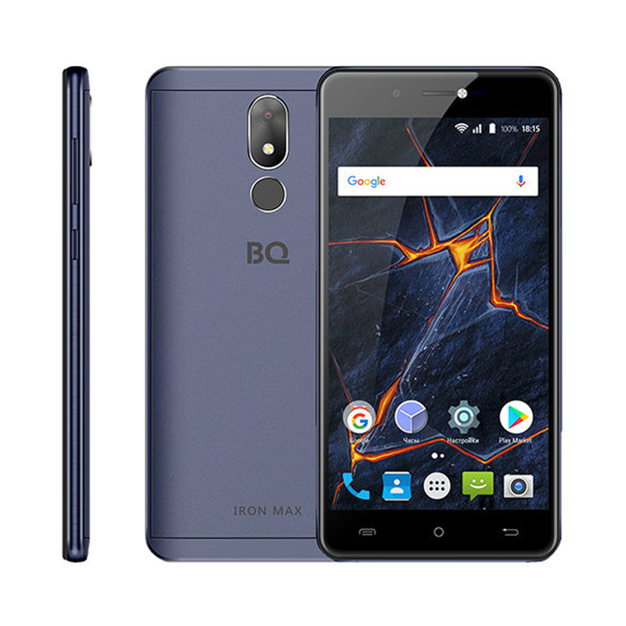 Смартфон BQ S-5507L Iron Max LTE Sky Blue 5,5" IPS,16Gb,2GbRAM,Fingerpr,цвет синий