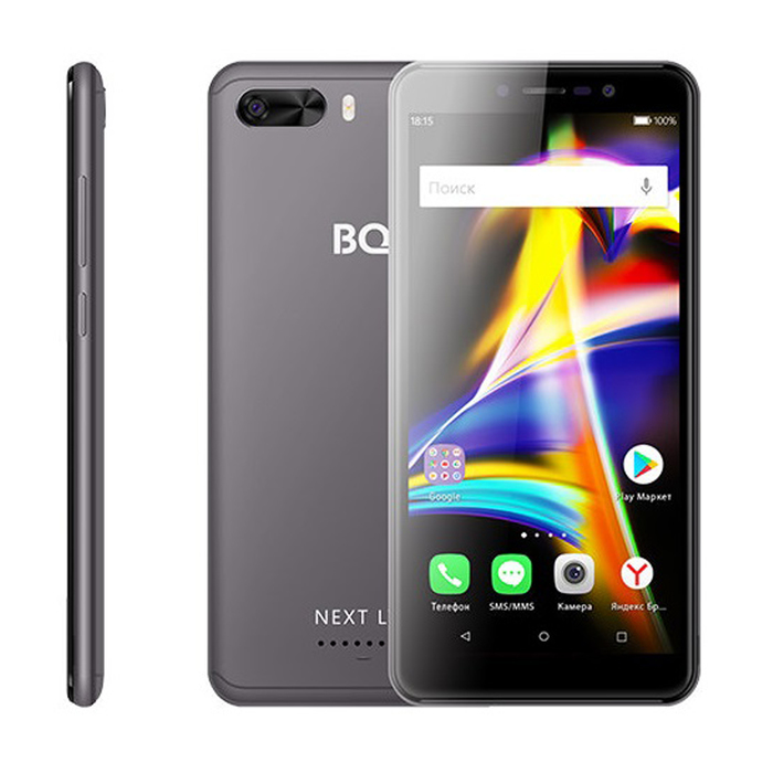 Смартфон BQ S-5508L Next LTE Gray 18:9. 5,45" FW+,960*480, 8Gb, 1GbRAM, цвет серый