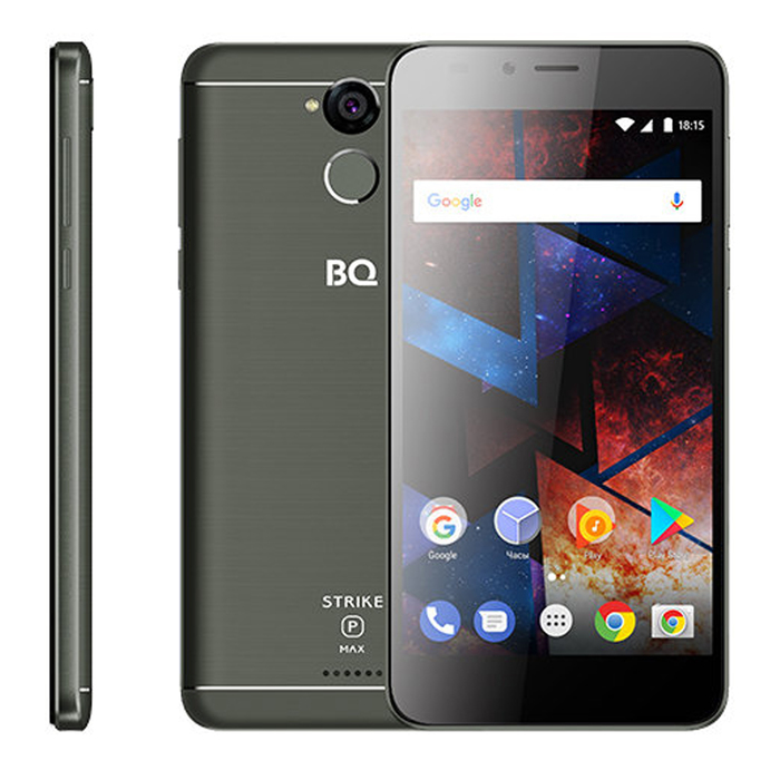 Смартфон BQ S-5594 Strike Power Max Mint Gray Brushed,Fingerprint,цвет серый ментол