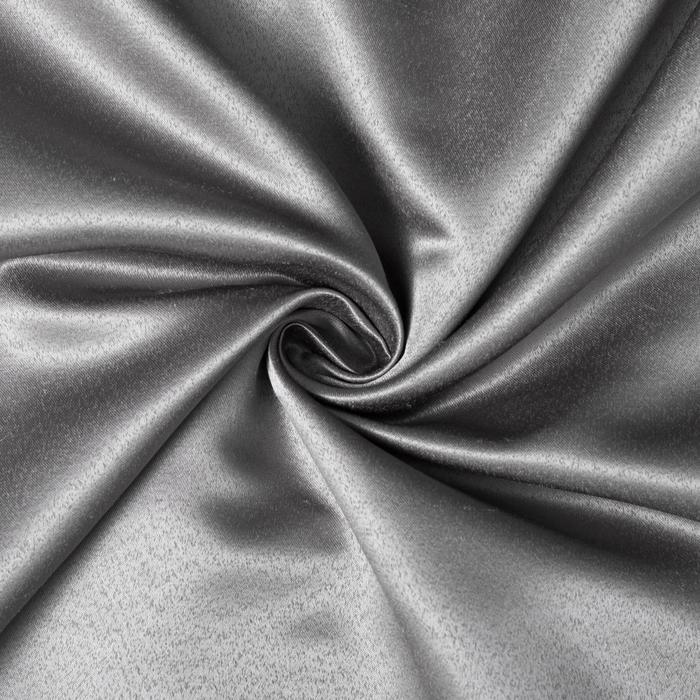 Штора портьерная "Этель" 130х280 см Дамаск PEWTER SOLID,100% п/э