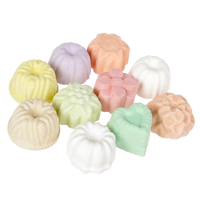 Мелки цветные 10 шт. 7 цветов «Фантазия» в форме кекса, пластиковое ведро