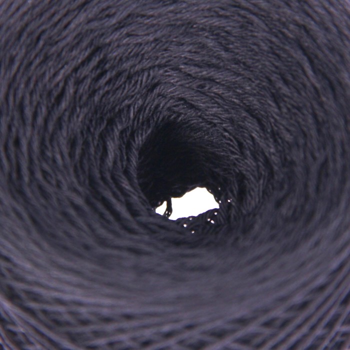 Нитки вязальные "Cotton 20/4" 250м/50гр 100%  хлопок (657 черный)