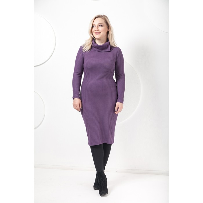 Платье П-494/1 женское, размер 46, цвет темно-фиолетовый