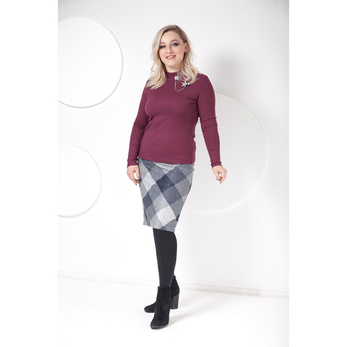 Юбка Ю-112/1 женская, размер 48, цвет серый меланж