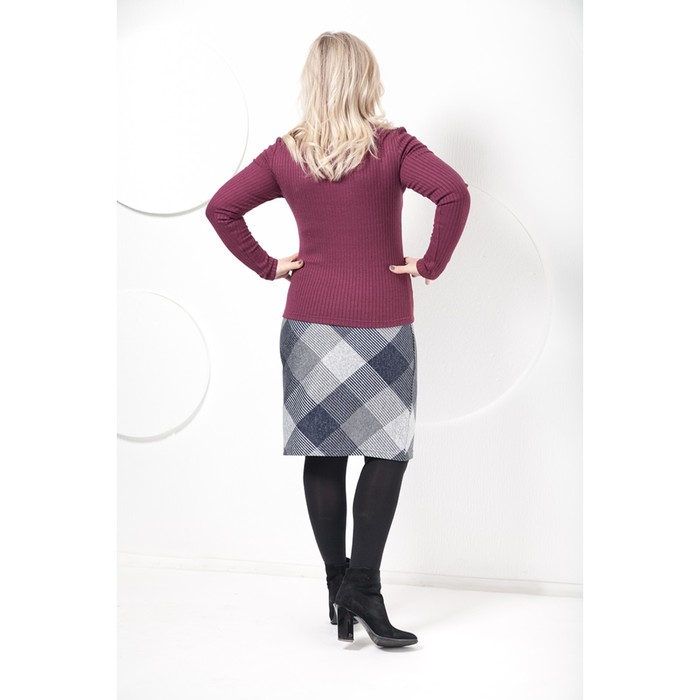 Юбка Ю-112/1 женская, размер 48, цвет серый меланж