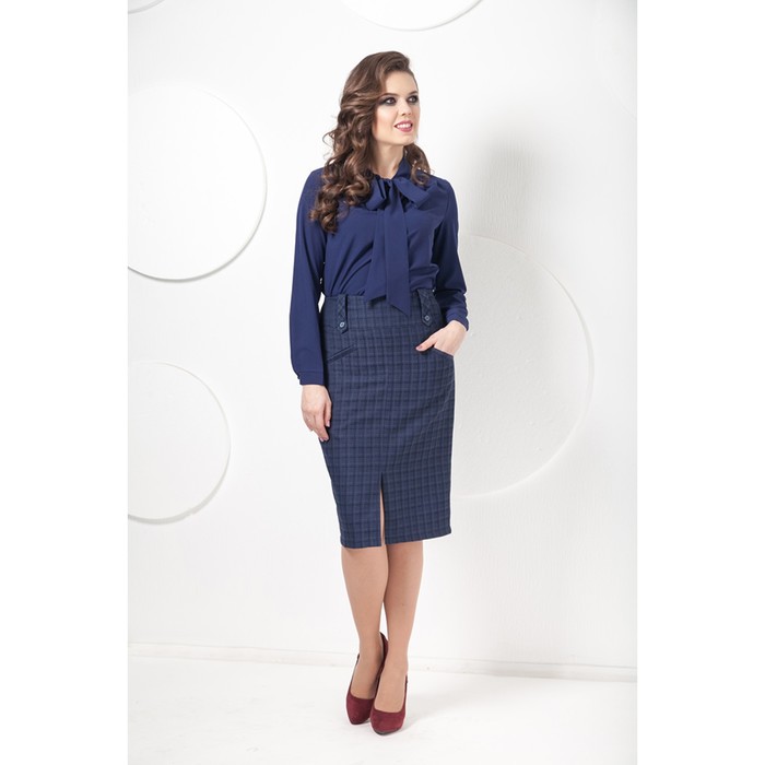 Юбка Ю-202 женская, размер 42, цвет темно-синий