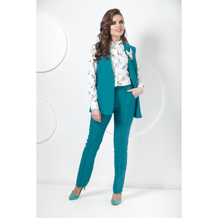 Жилет Ж-370/5 женский, размер 56, цвет сине-зеленый