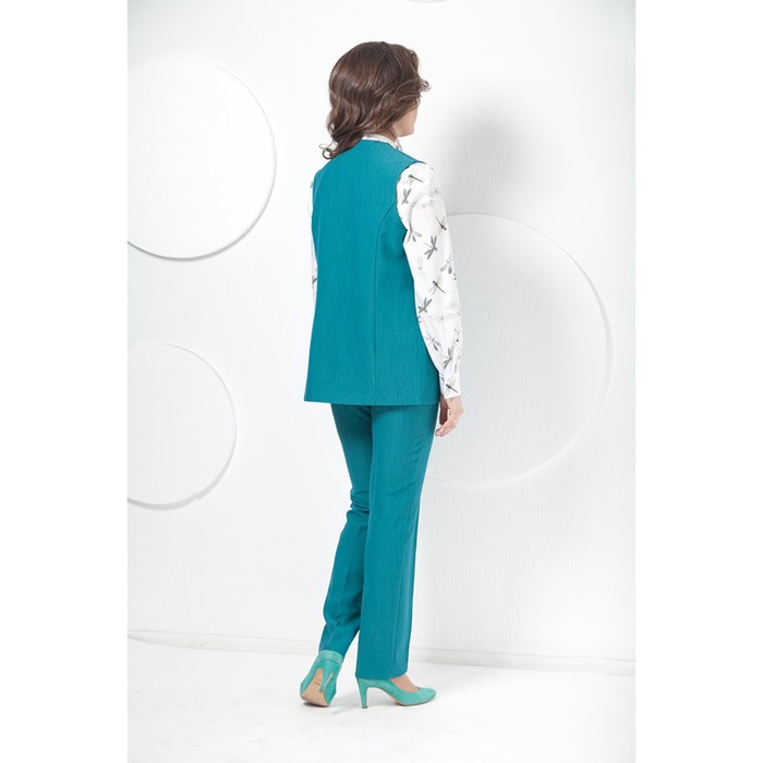 Жилет Ж-370/5 женский, размер 56, цвет сине-зеленый