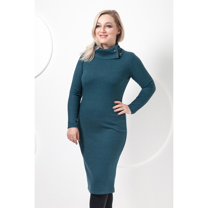 Платье П-494 женское, размер 44, цвет сине-зеленый