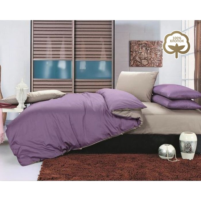 КПБ евро, 240х260 см, 200х220 см, 50х70 см-2 шт., сатин 1014-JT08