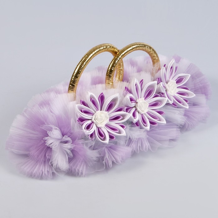 Набор колец на крышу "Канзаши" с простыми кольцами сиреневый