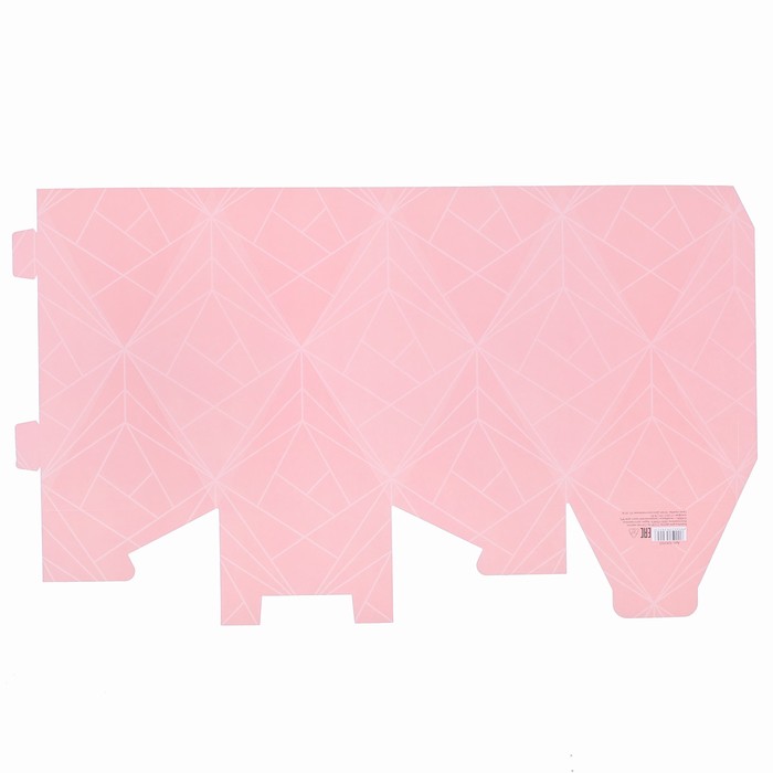 Коробка–ваза для цветов «Геометрия на розовом», 11 х 11 х 22 см