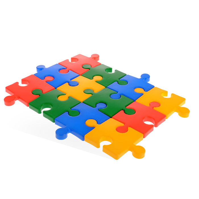 Пазлы-мозаика «Построй сам» напольная пластиковая, 12 элементов