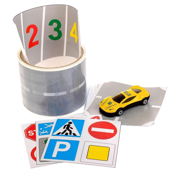 Игровой набор со скотчем «Поехали»